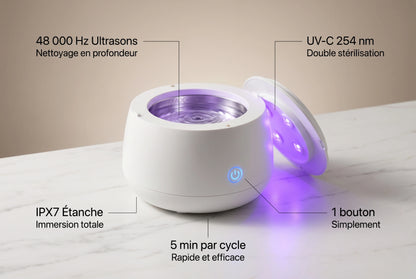 NYMA RITUAL™ - Nettoyeur ultrasonique & UV pour appareils dentaires